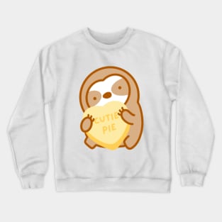 Cute Valentine Cutie Pie Candy Heart Sloth Crewneck Sweatshirt